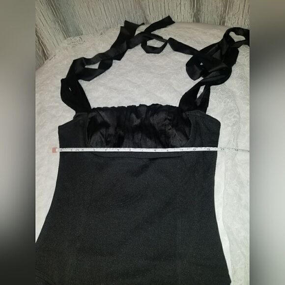 Umenlele Women's Satin Ruched Sleeveless Tie Shoulder Square Neck Bodysu…Large - Picture 12 of 14